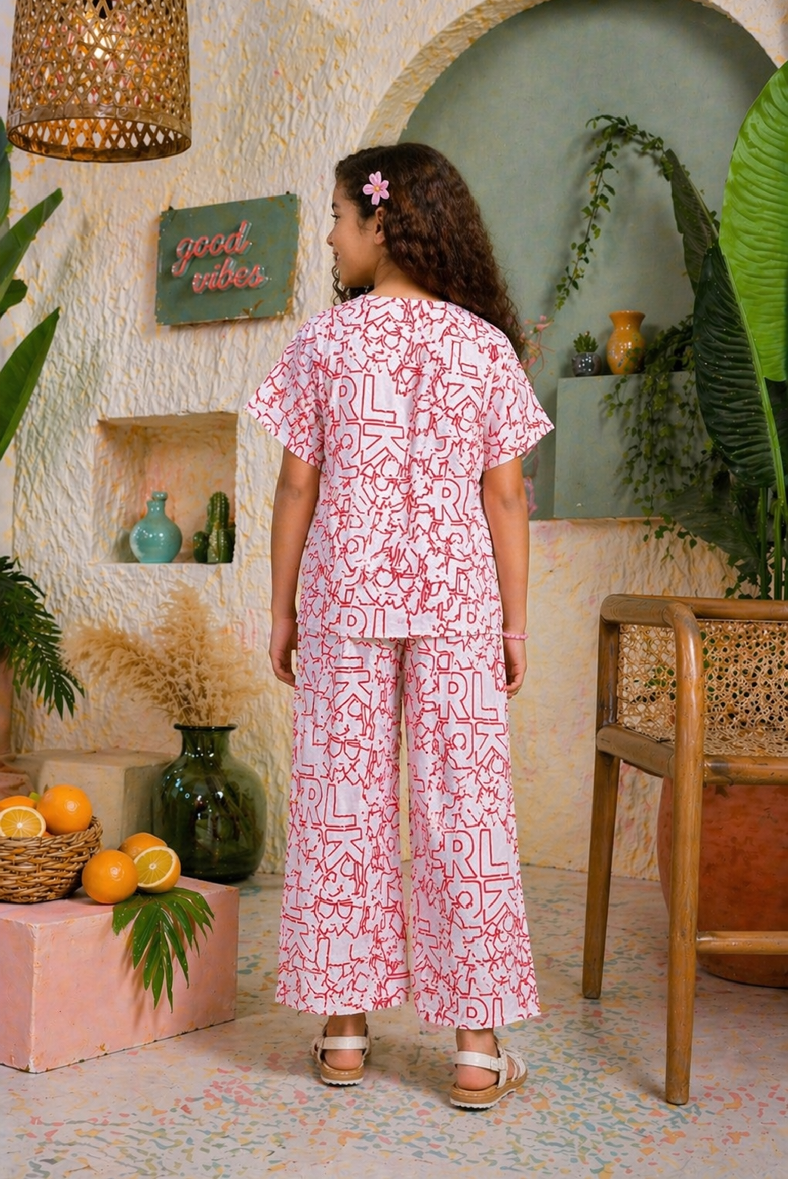 SCAR LET SCRIPT RED CO-ORD SET Reality