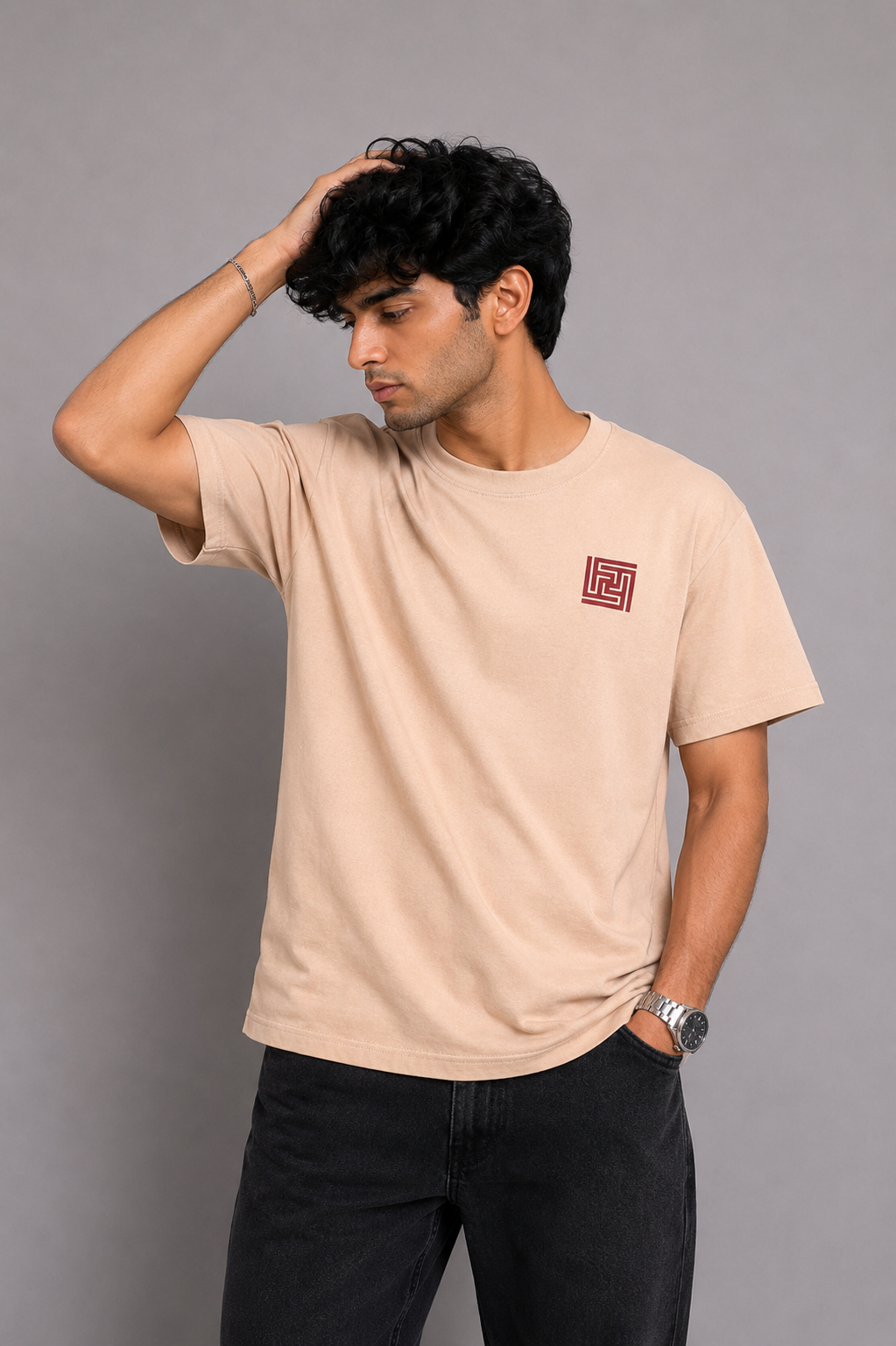 MEN SKIN DOWN SHOULDER T-SHIRT Reality