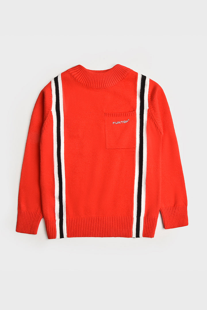 Sleeve Stripe Boys Sweater Reality