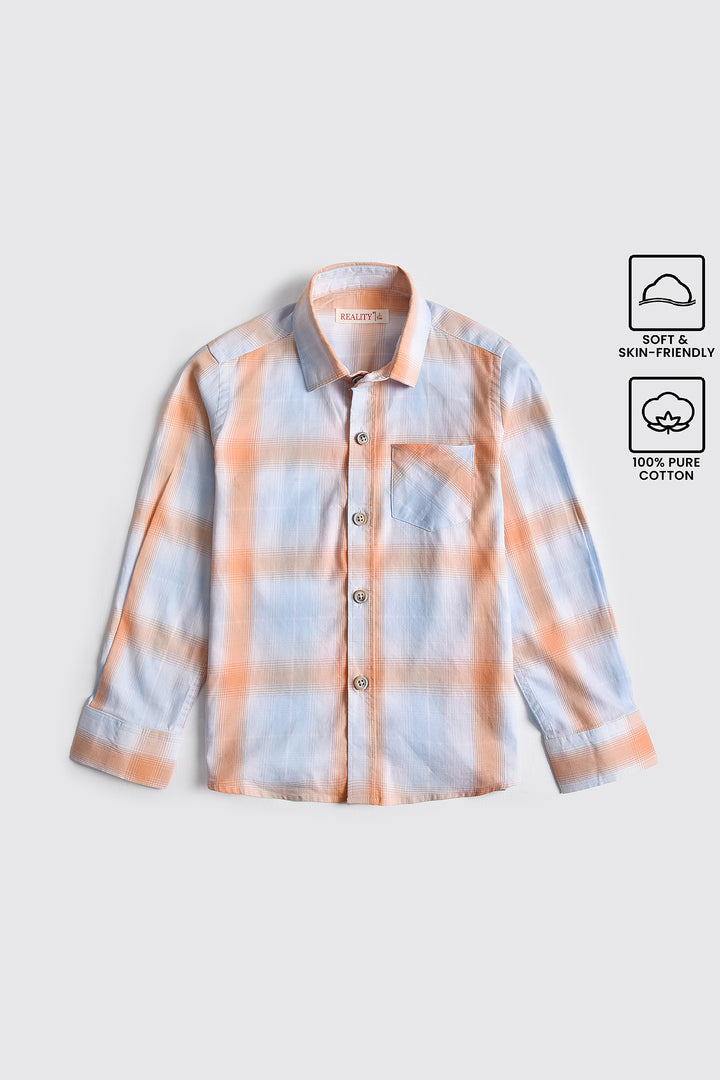 Orange Checked Cotton Shirt Reality