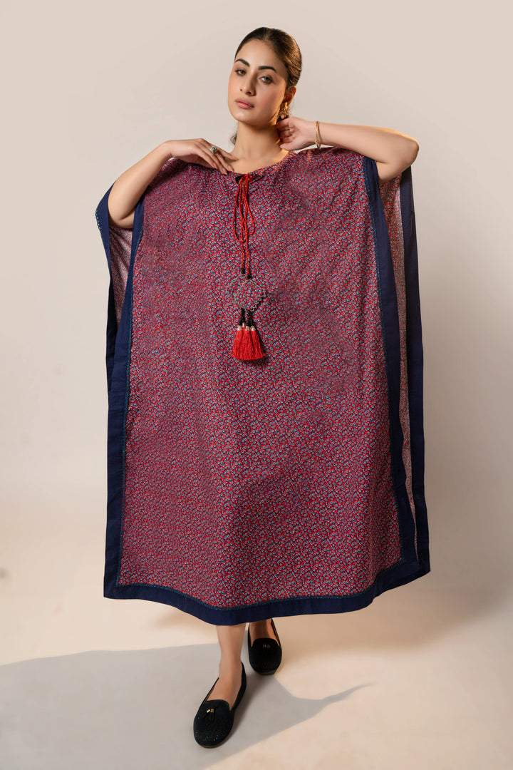 Charcoal Fusion Flora Red Kaftan REALITY