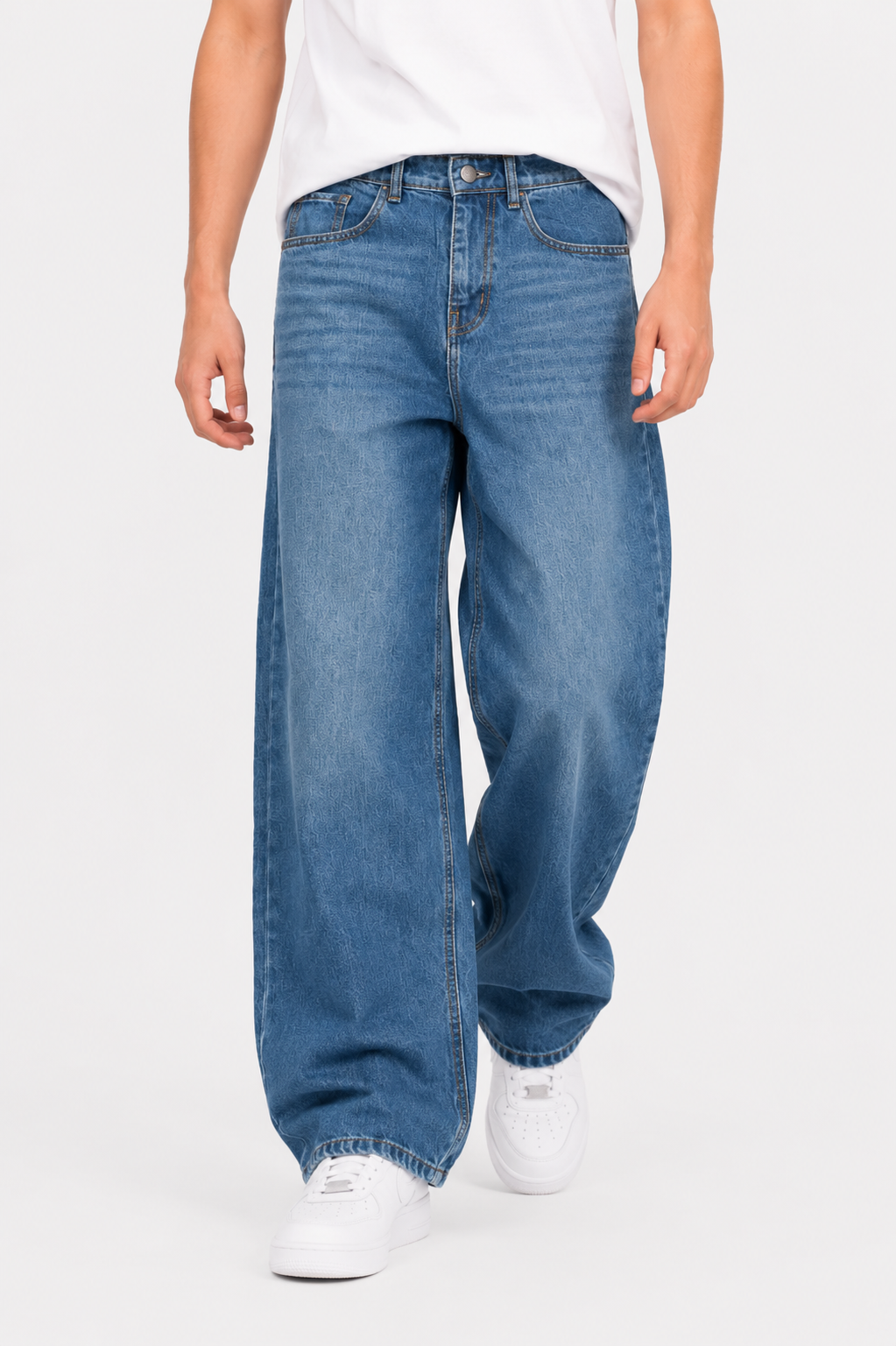 MEN Loose Fit Denim MIDBLUE Reality