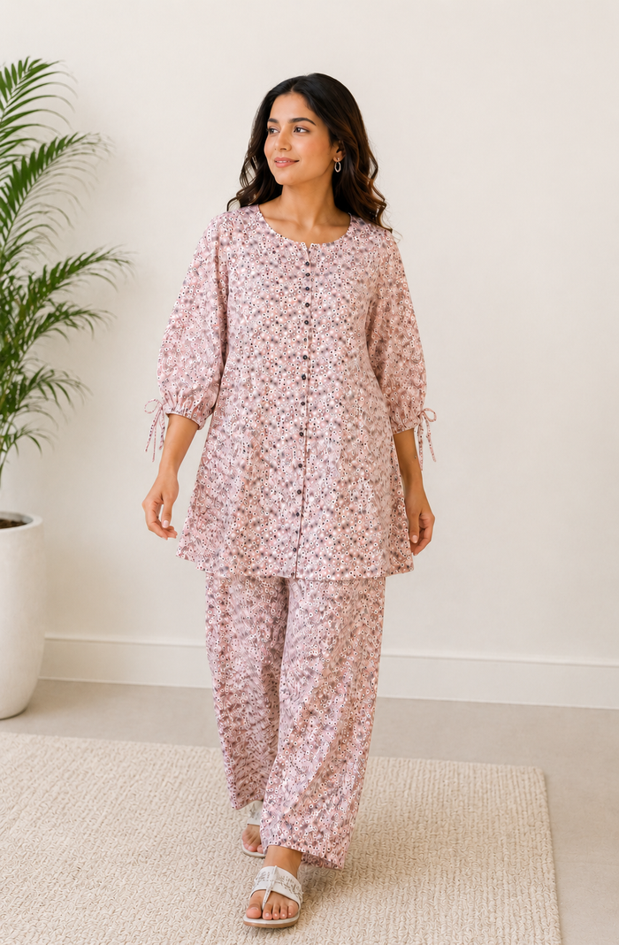 RED SAPPHIRE BLOSSOM CO-ORD SET Reality