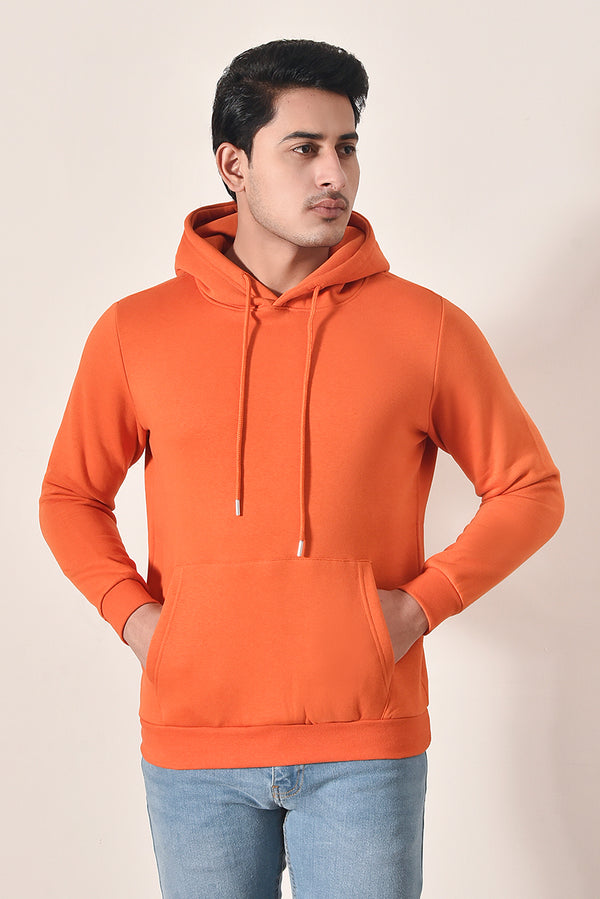 Rust Pullover Fleece Hoodie REALITY