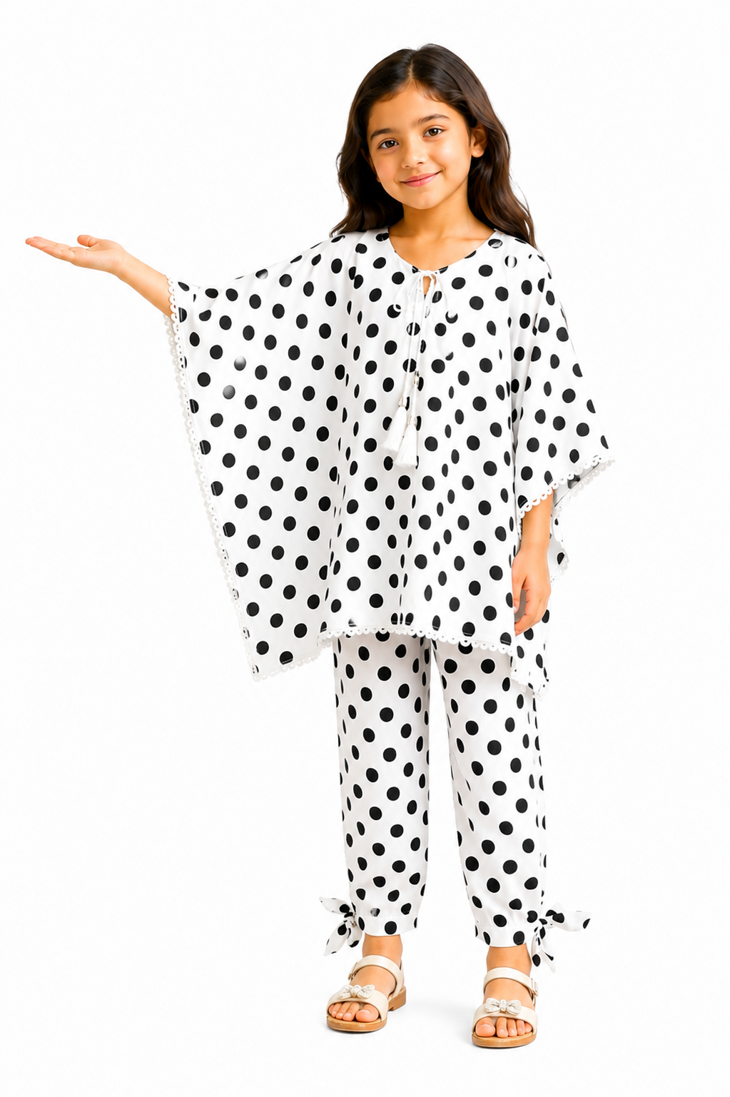 2 piece suit MEADOW WHISPERS WHITE KAFTAN