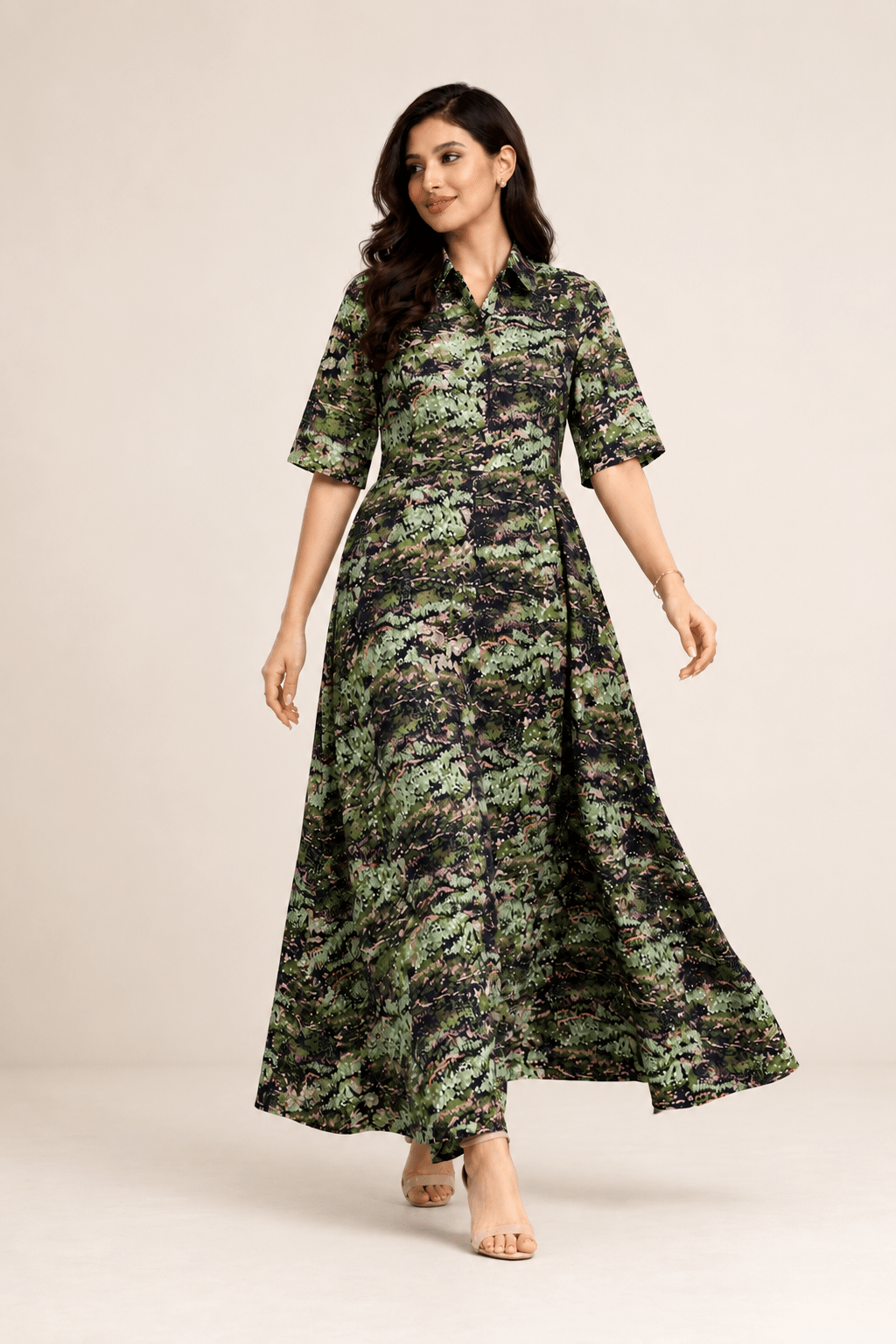 VERDANT WAVES PARROT FROCK Reality