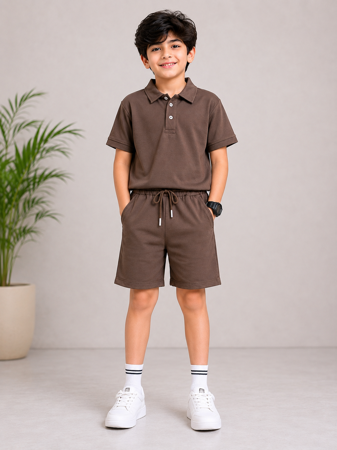 BOYS IMPORTED BROWN POLO Reality