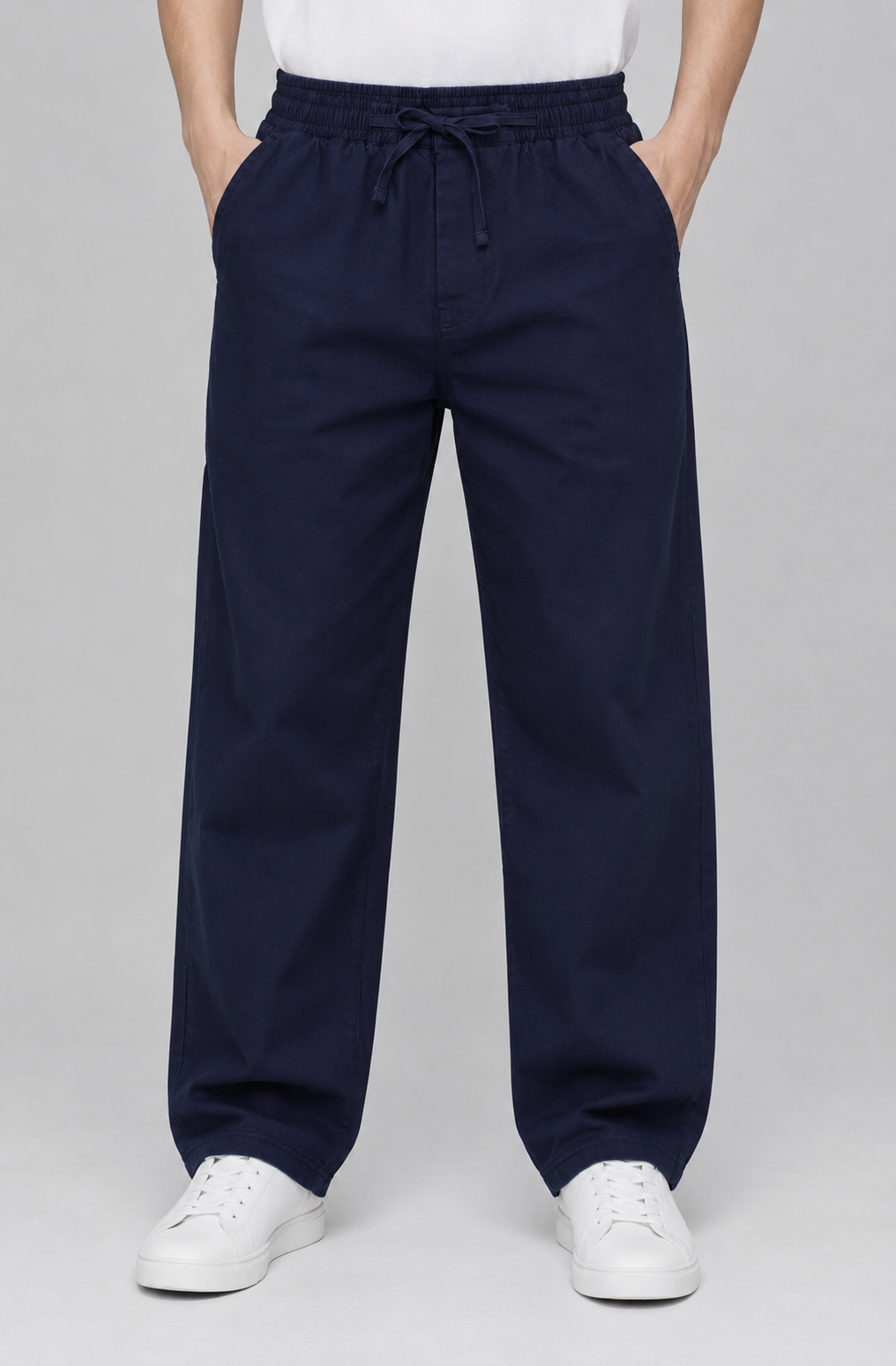 NAVY LINEN TROUSER