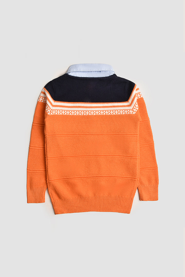 Orange kint Pullover REALITY