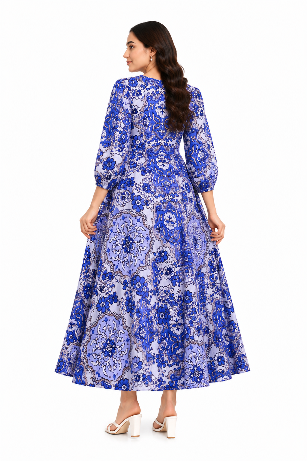 PRINTED BLUE FROCK Reality