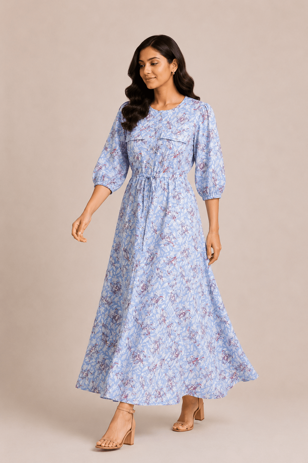 OBSIDIAN FLORAL SKY FROCK Reality