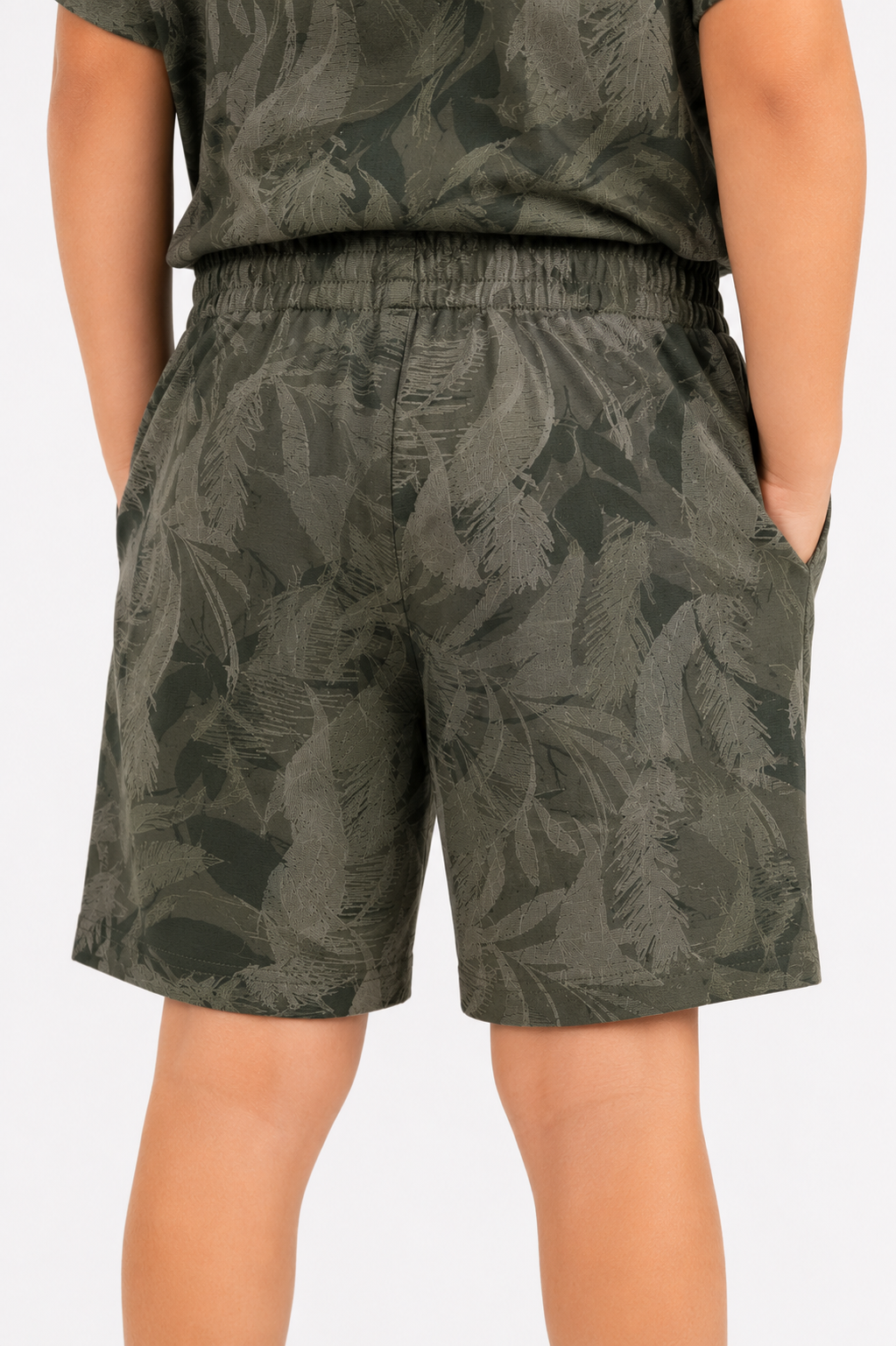PRINTED GREEN SHORTS
