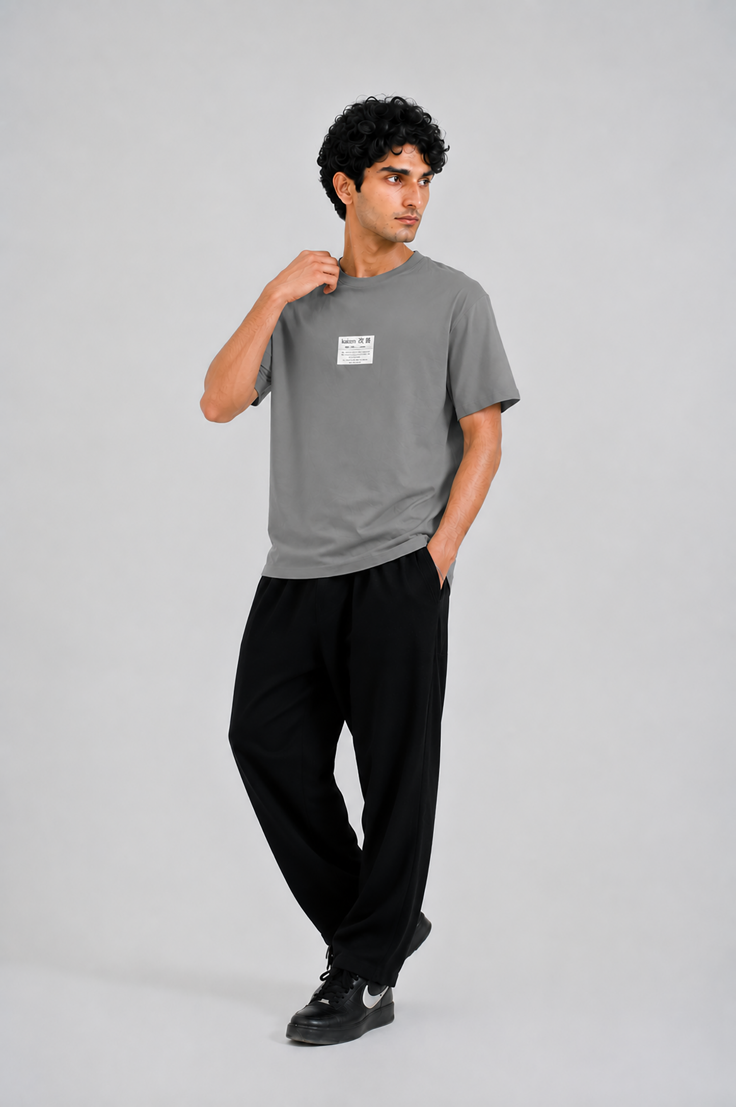 men KAI-ZEN GRAPHIC GRAY TEE Reality