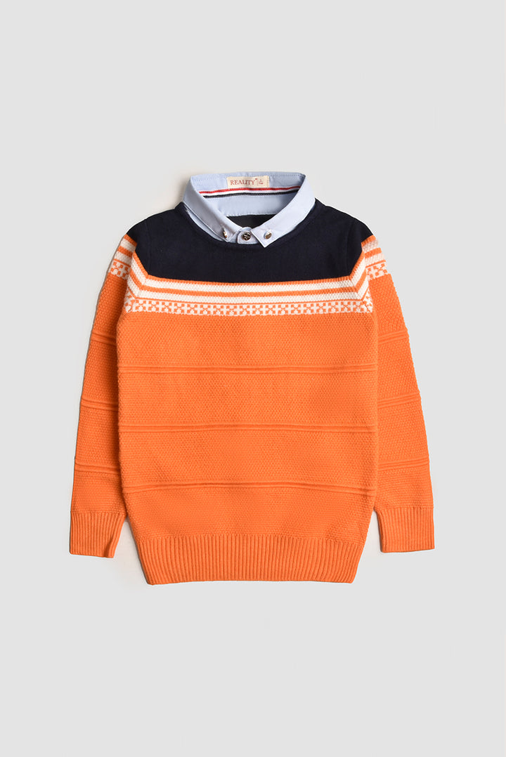 Orange kint Pullover REALITY