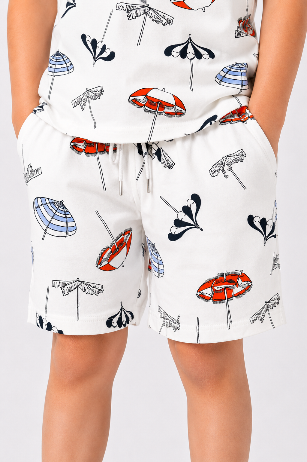 PRINTED WHITE SHORTS Reality