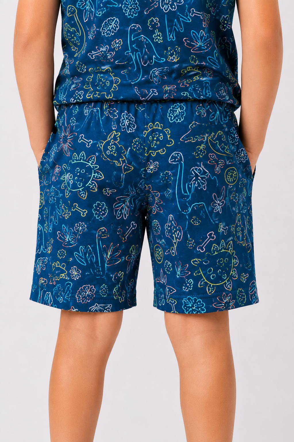 PRINTED PURPLE SHORTS Reality