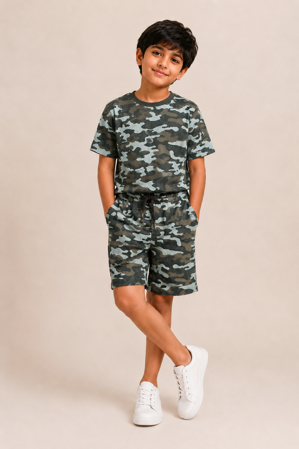 Boys ARMY GREEN T-SHIRT Reality
