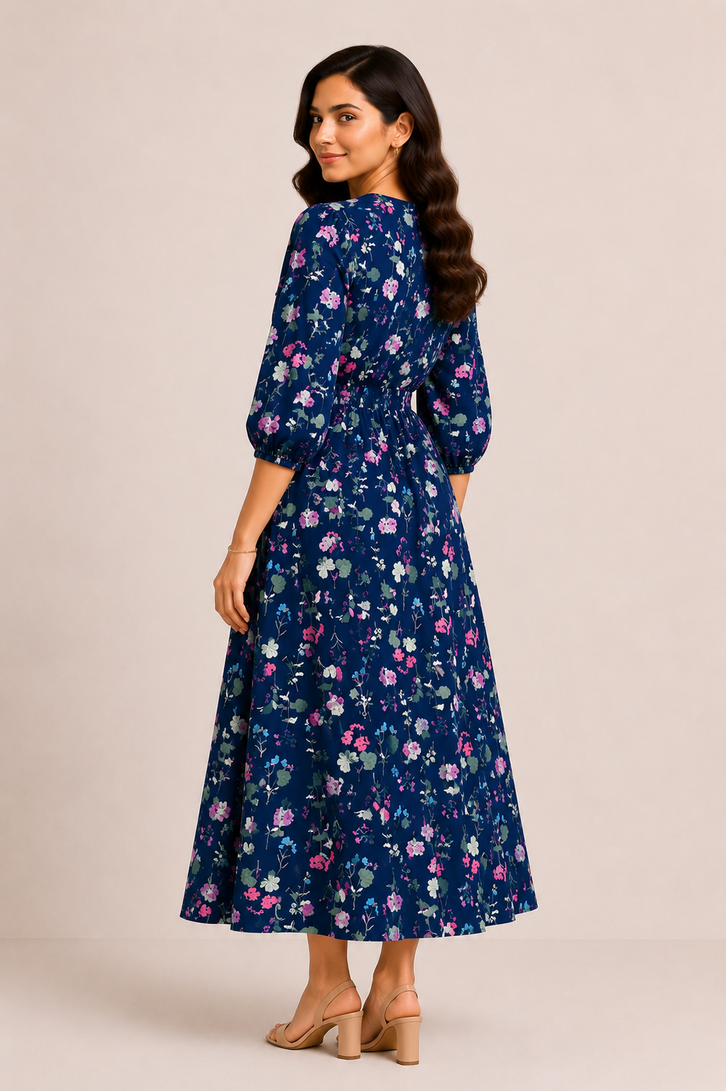 OBSIDIAN FLORAL NAVY FROCK Reality