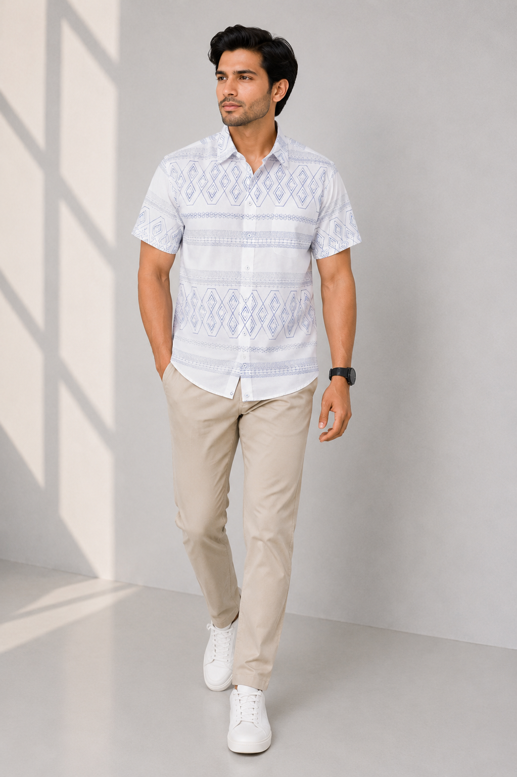 MEN CASUAL LIGHT BLUE SHIRT Reality