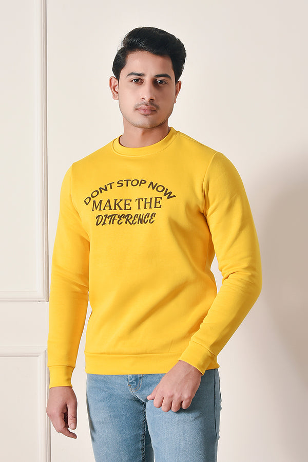 Men Yellow Comfort Sweat Shirt Reality