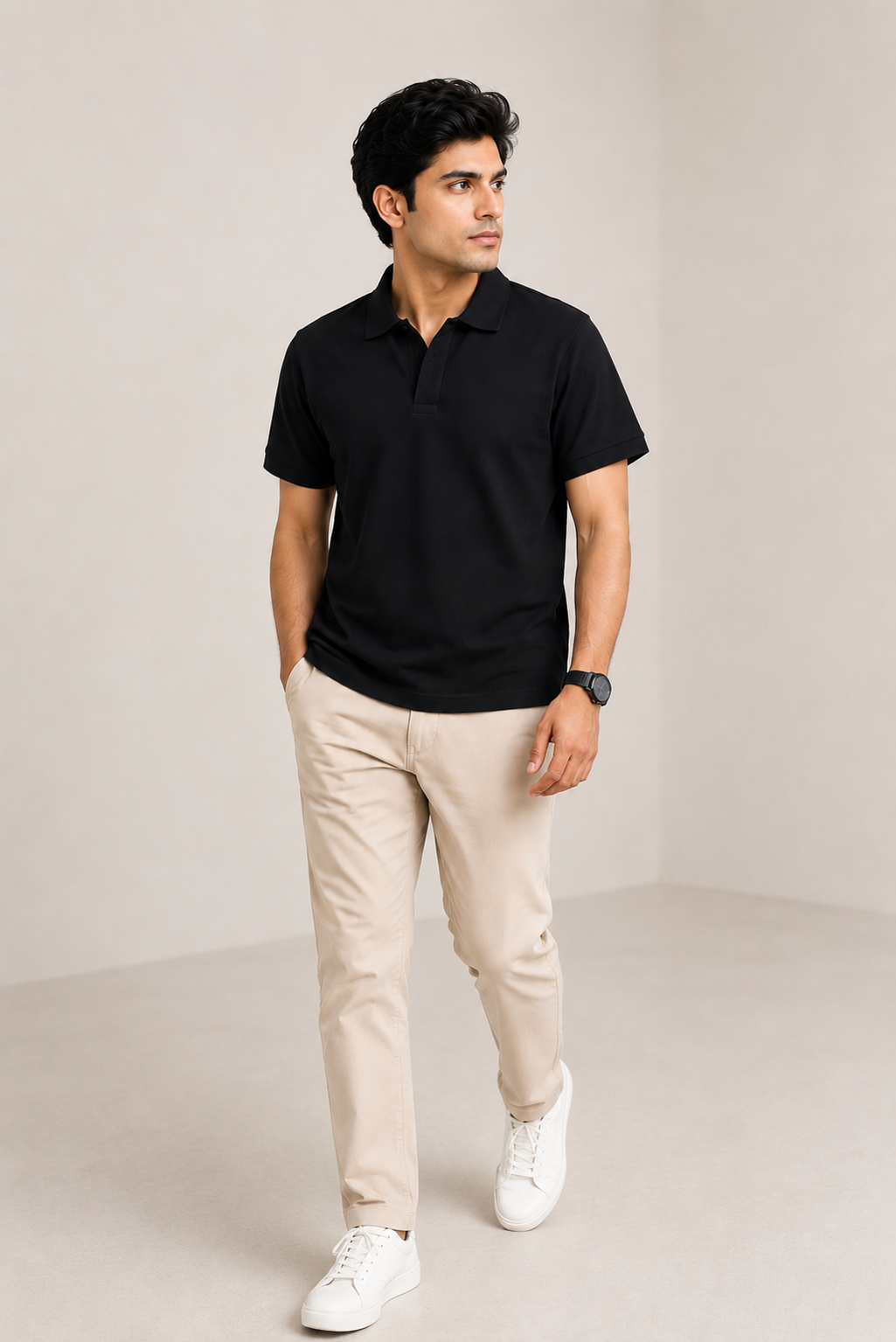 MEN BLACK POLO Reality