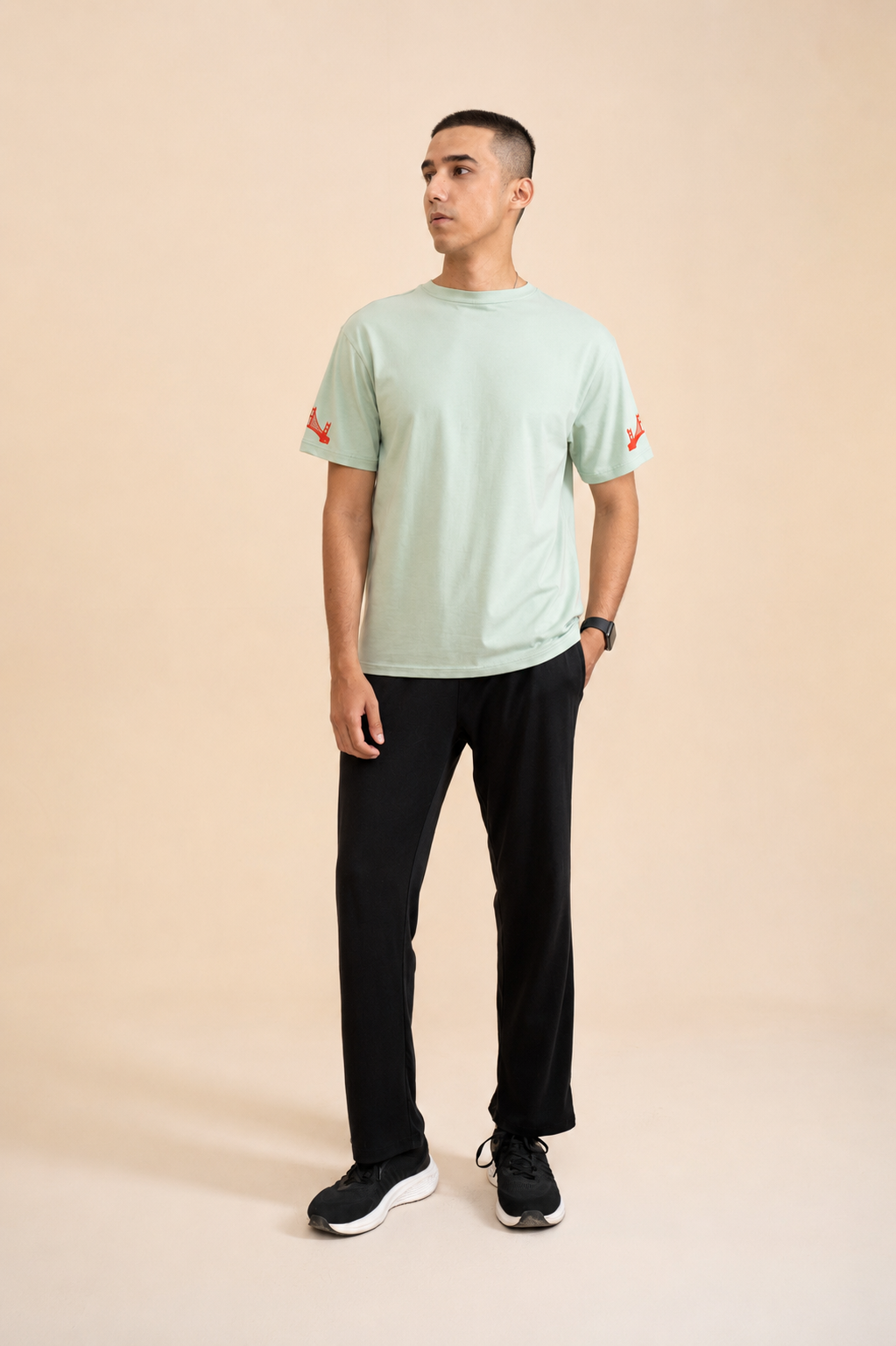 LIGHT GREEN LYCRA JERSEY BROOKLYN GRAPHIC TEE Reality
