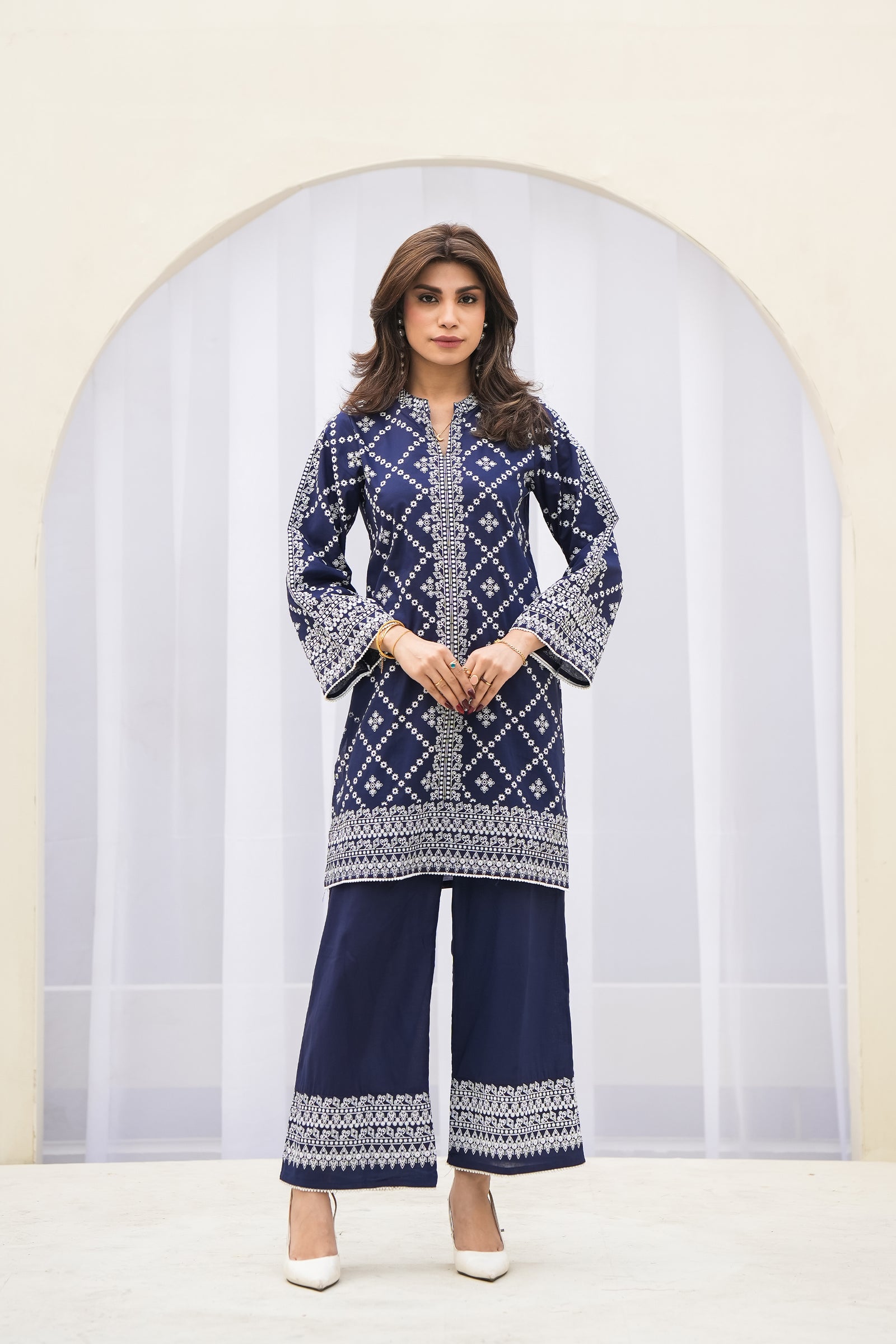 NAVY GUL-E-NEELAM SUIT Reality
