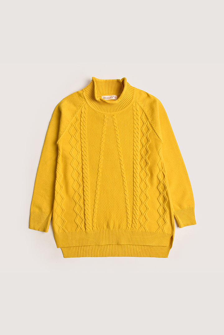 Mustard Cable Knit Sweater REALITY