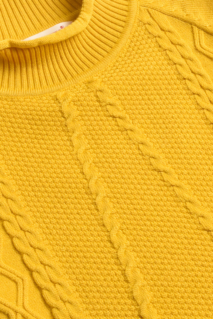 Mustard Cable Knit Sweater REALITY