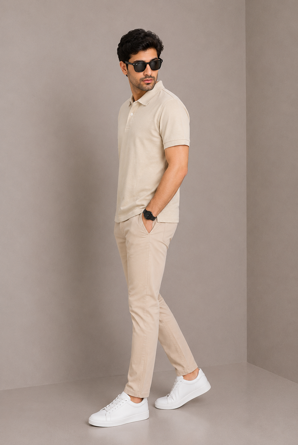 MEN CREAM Polo Shirt Reality