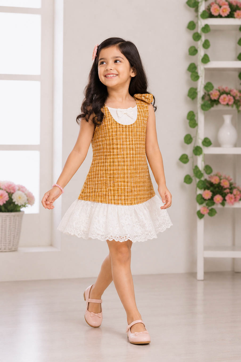 GIRLS MUSTARD FROCK Reality