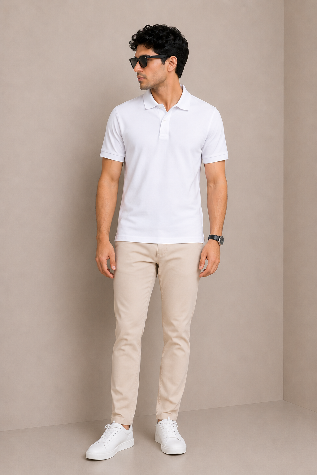 MEN WHITE POLO Reality