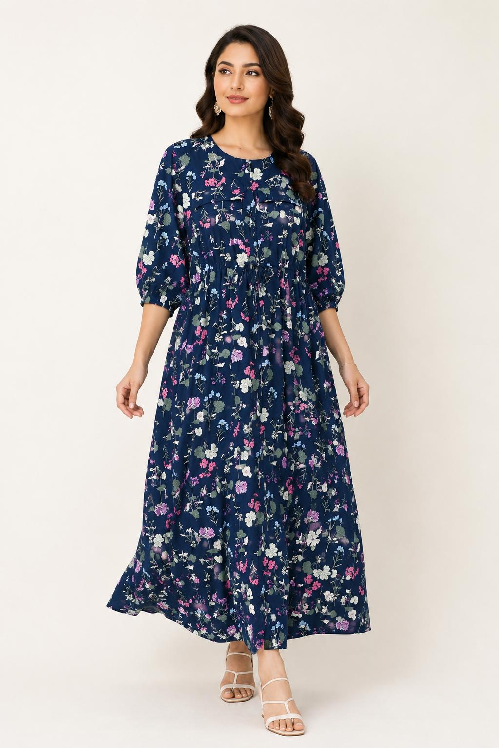 OBSIDIAN FLORAL NAVY FROCK Reality
