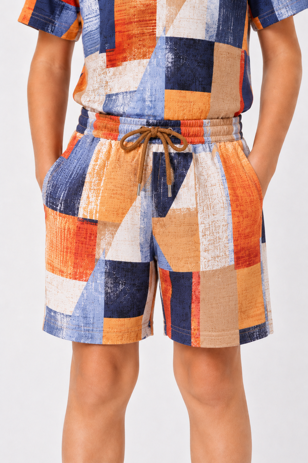 PRINTED ORANGE SHORTS Reality