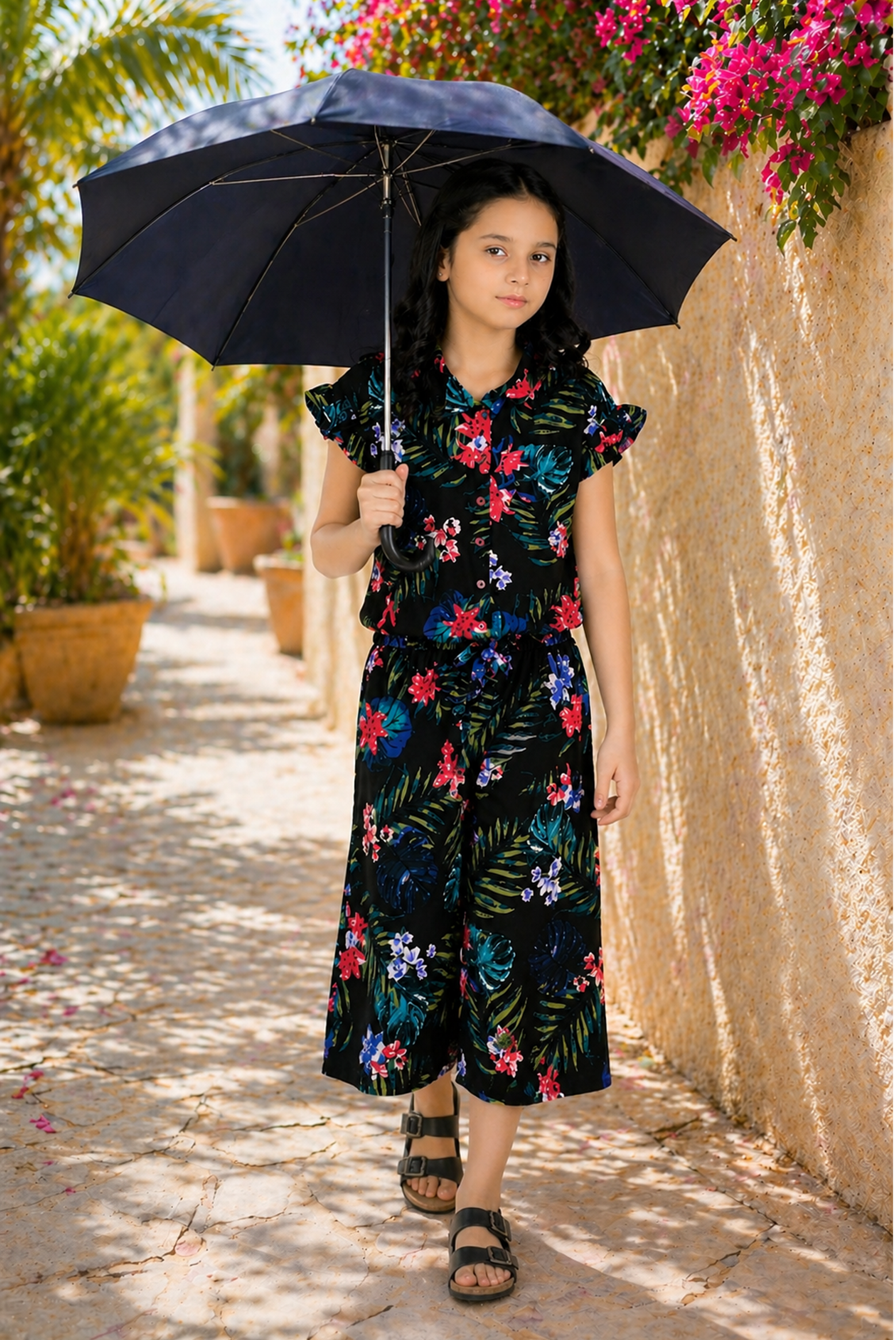 BLACK STARRY BLOOM SUIT