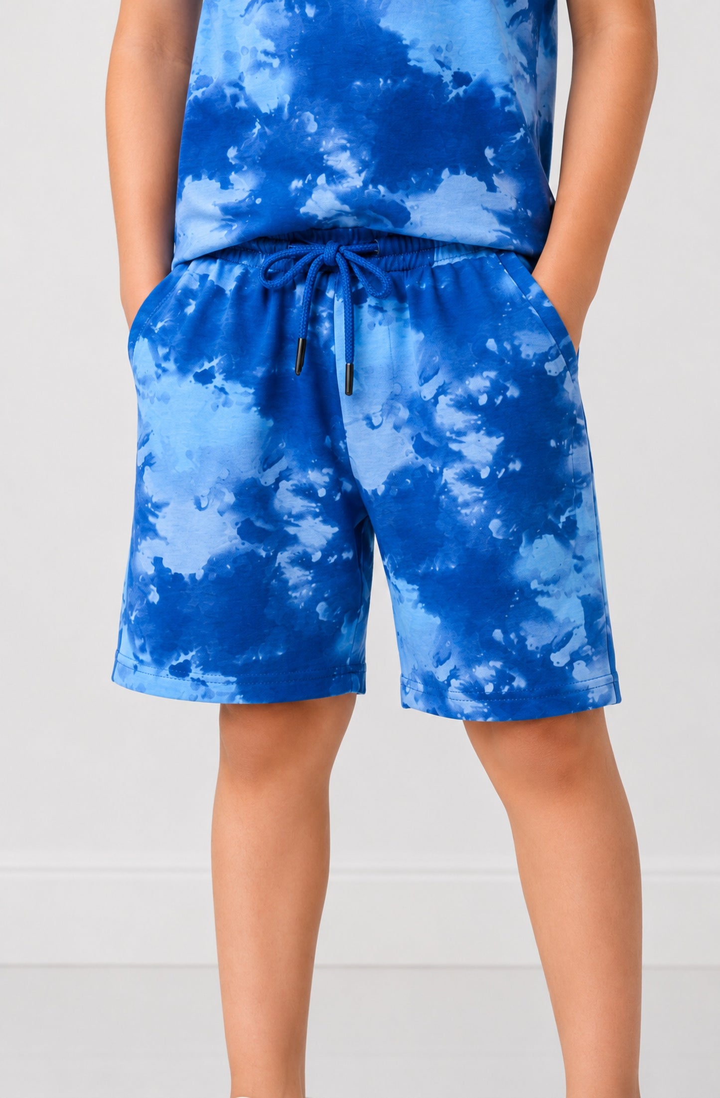 PRINTED BLUE SHORTS Reality