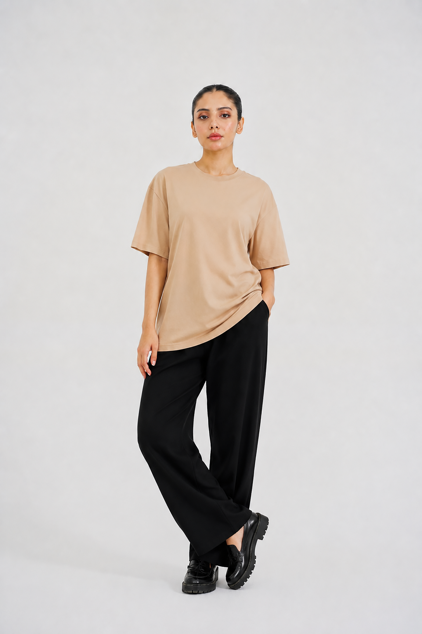 LADIES DOWN SHOULDER SKIN T-SHIRT