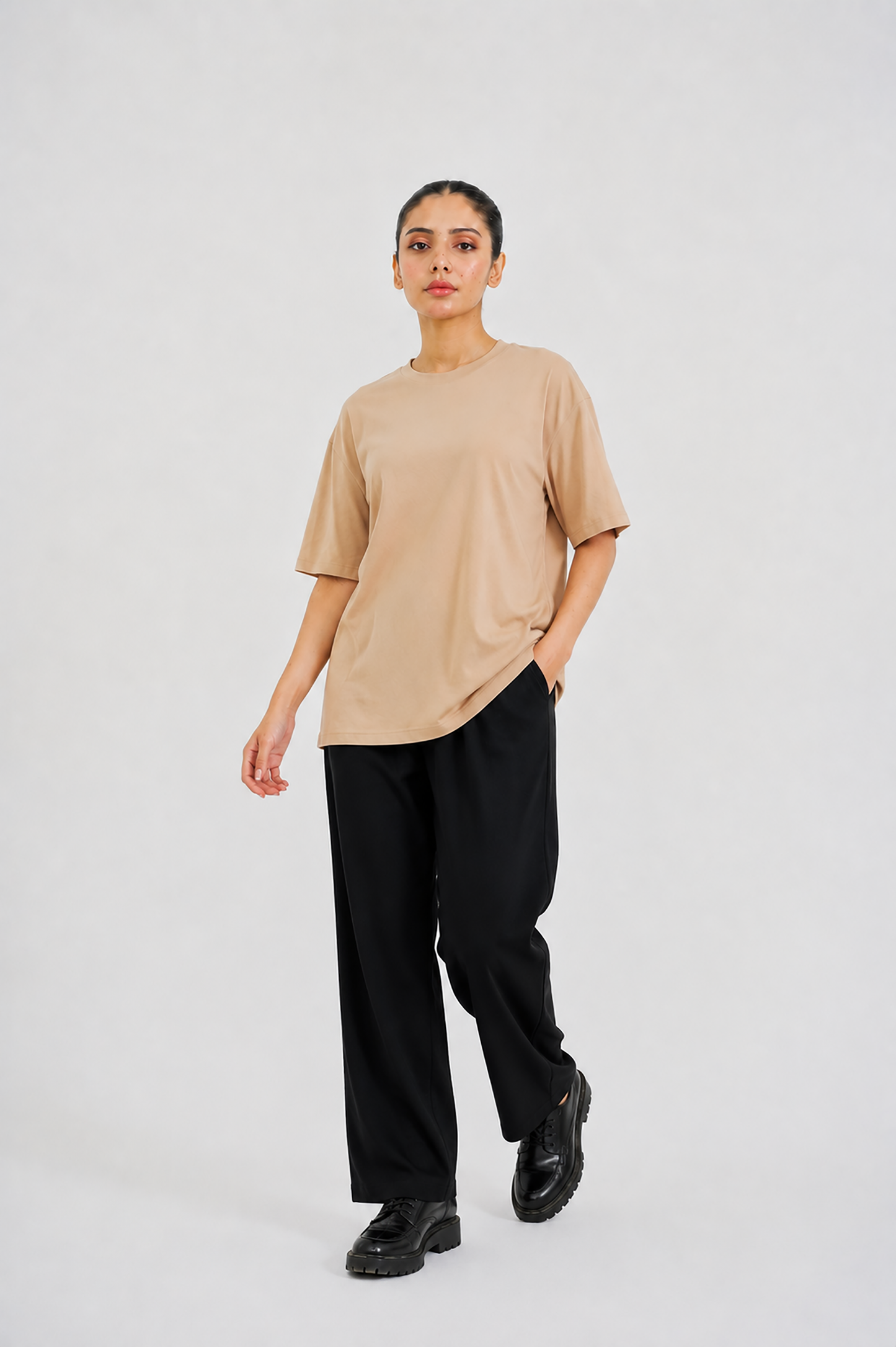 LADIES DOWN SHOULDER SKIN T-SHIRT