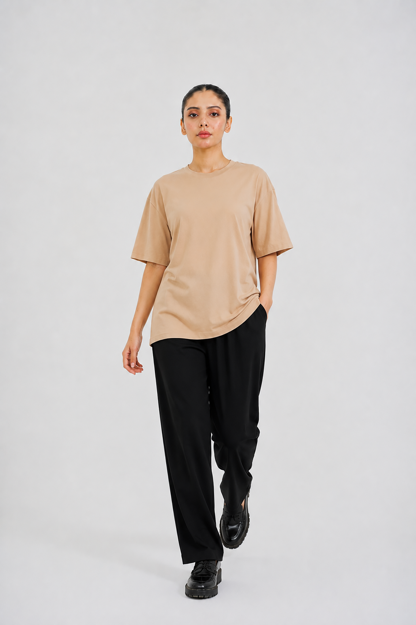 LADIES DOWN SHOULDER SKIN T-SHIRT