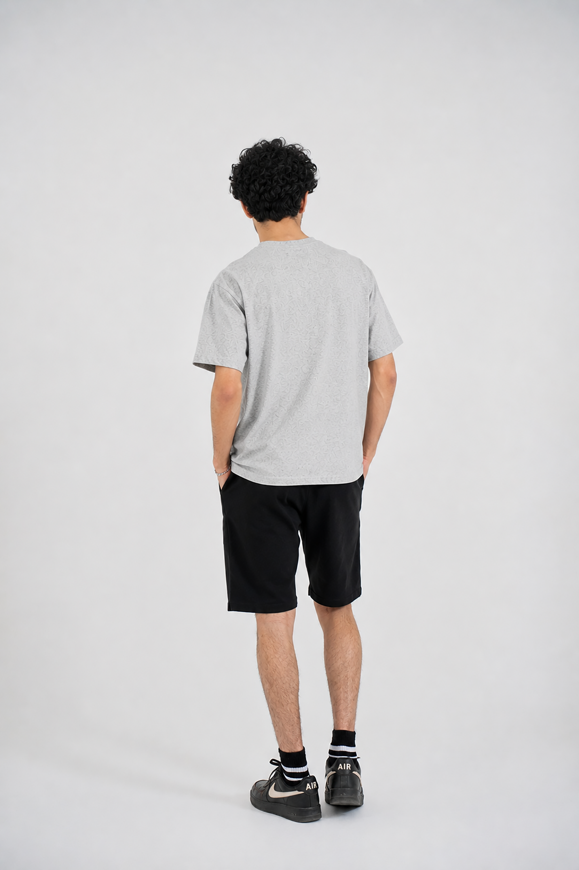 MEN DOWN SHOULDER GRAY T-SHIRT Reality