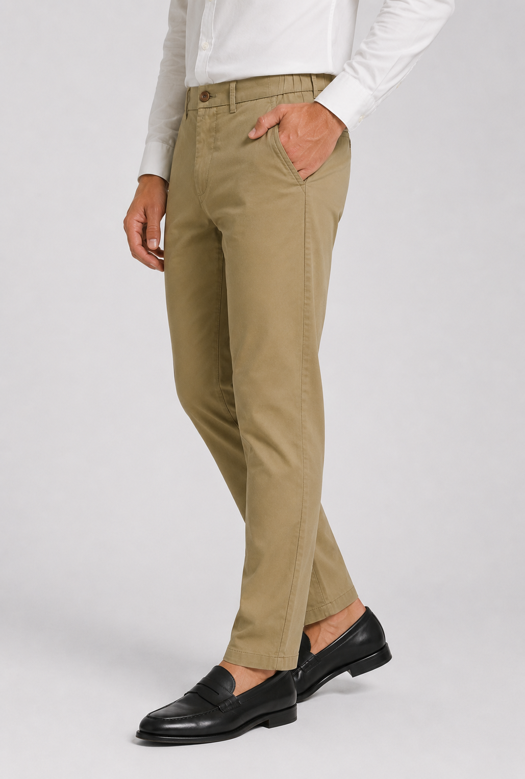 IMPORTED COTTON OLIVE PANT Reality