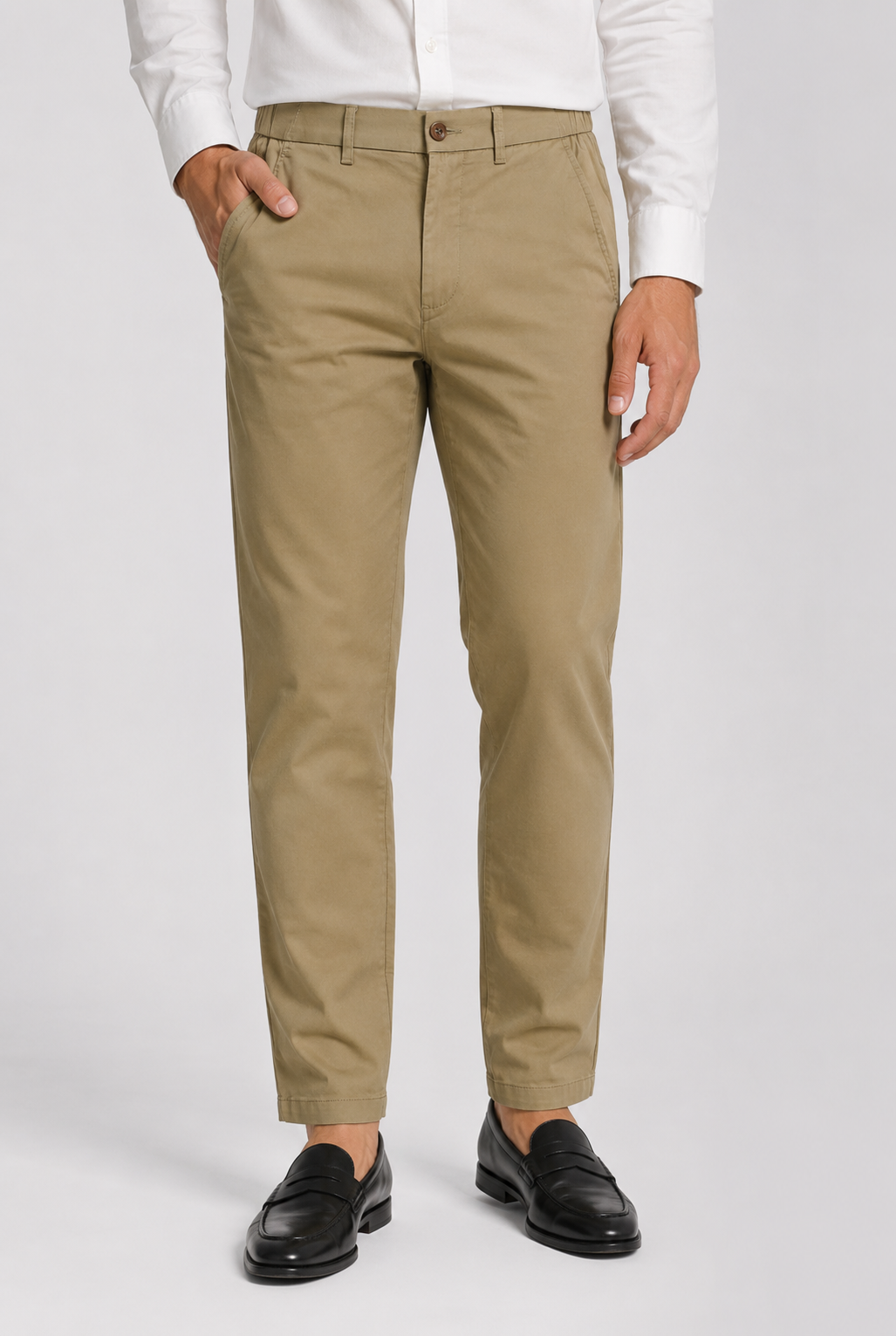 IMPORTED COTTON OLIVE PANT Reality