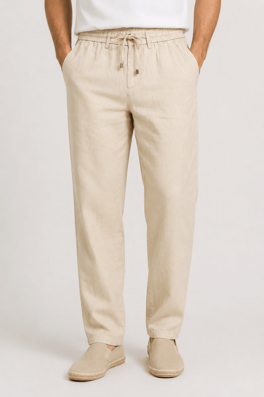 IMPORTED COTTON BEIGE PANT Reality