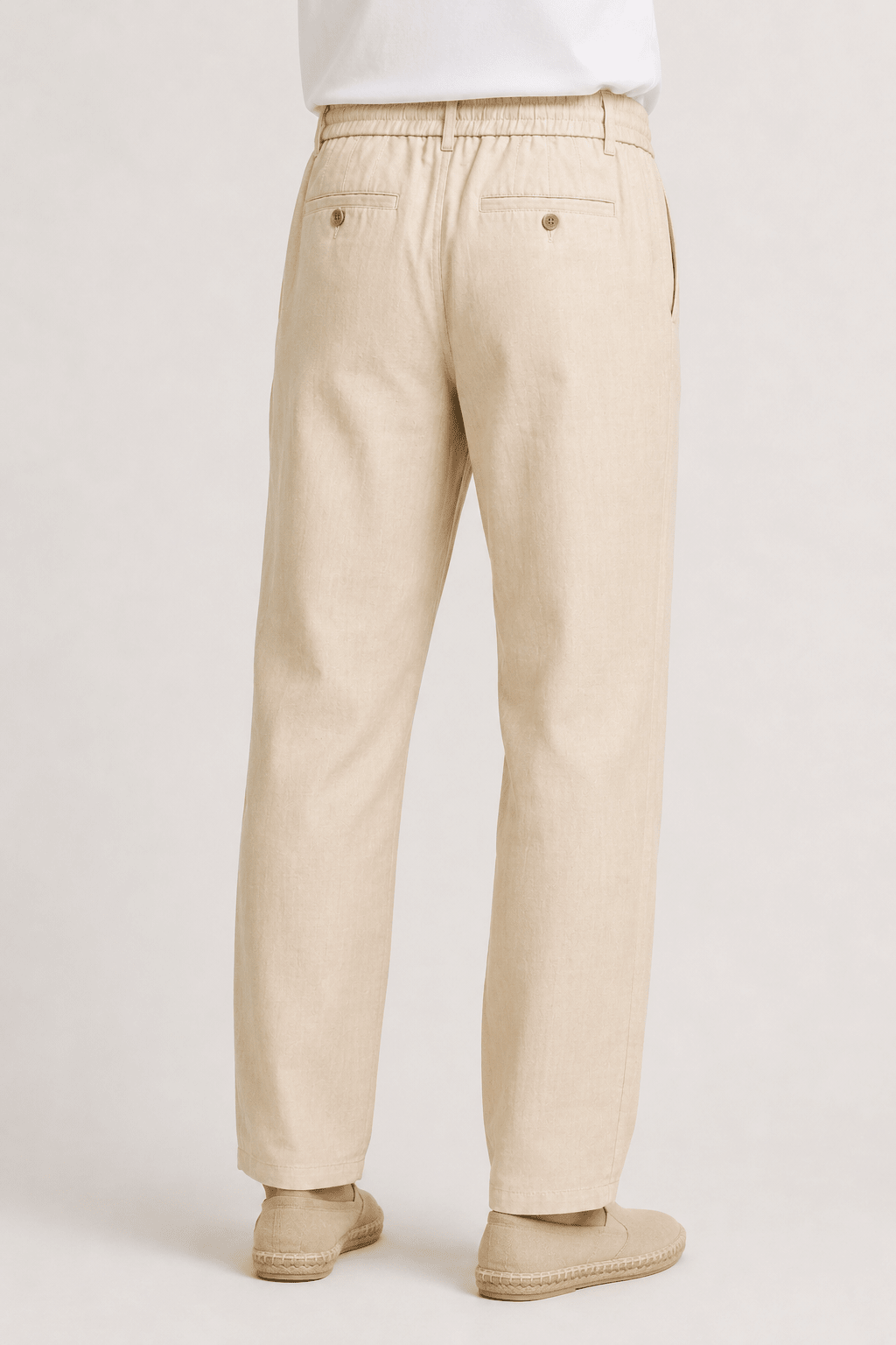IMPORTED COTTON BEIGE PANT Reality