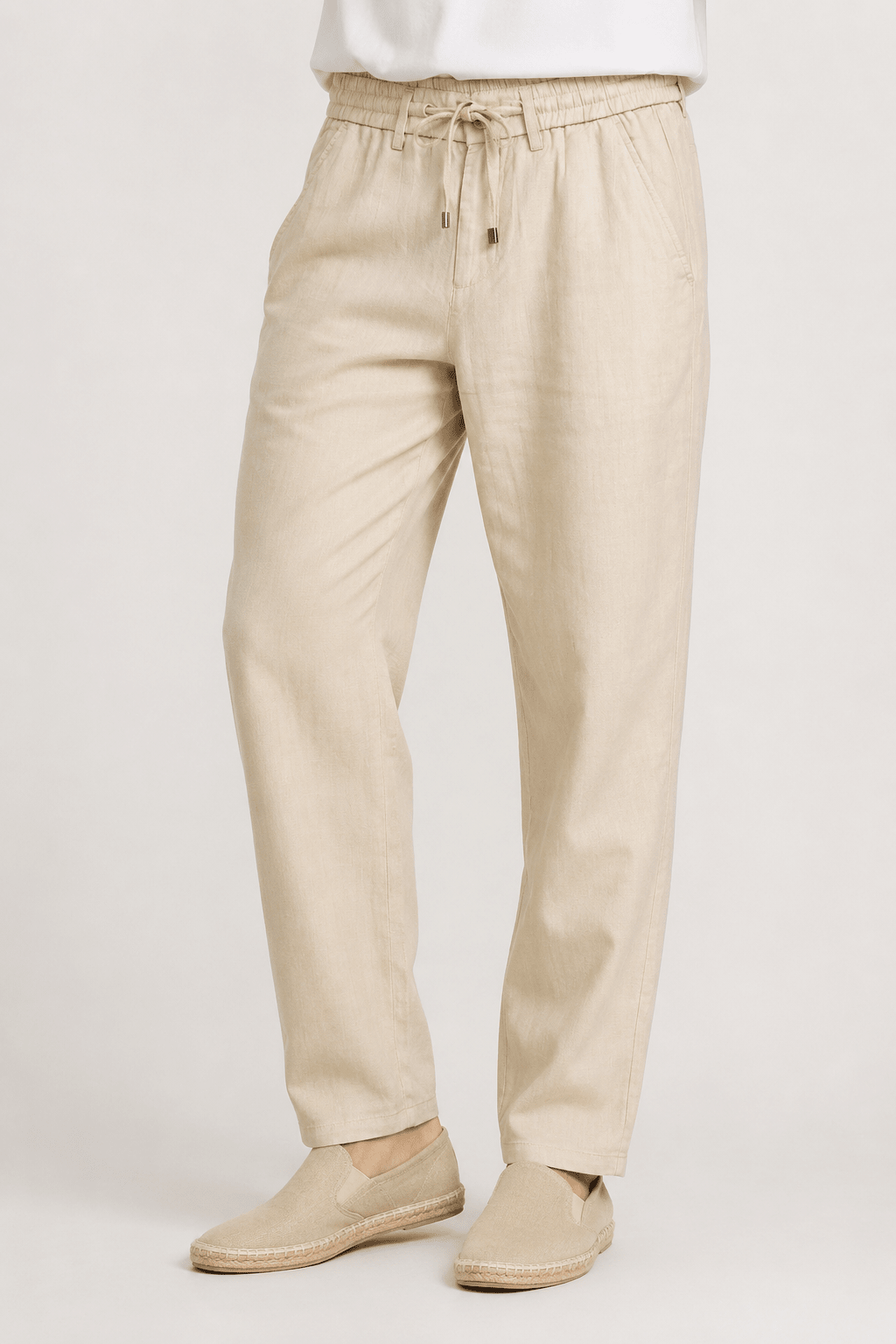IMPORTED COTTON BEIGE PANT Reality