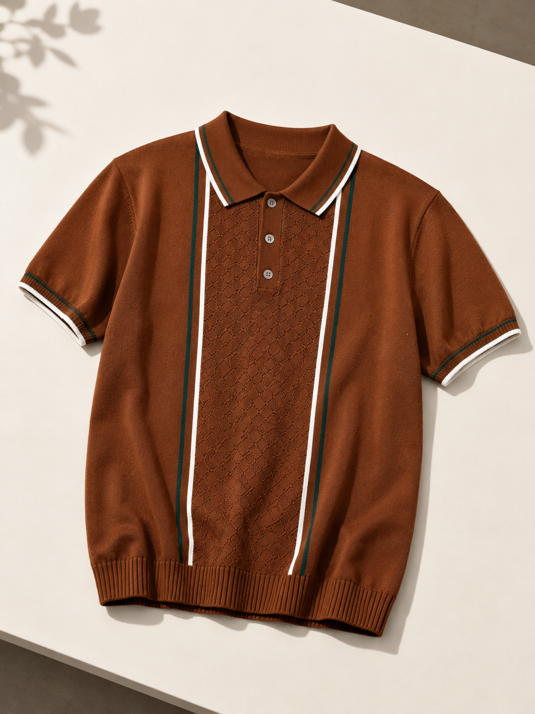 PREMIUM KNITTED BROWN POLO Reality
