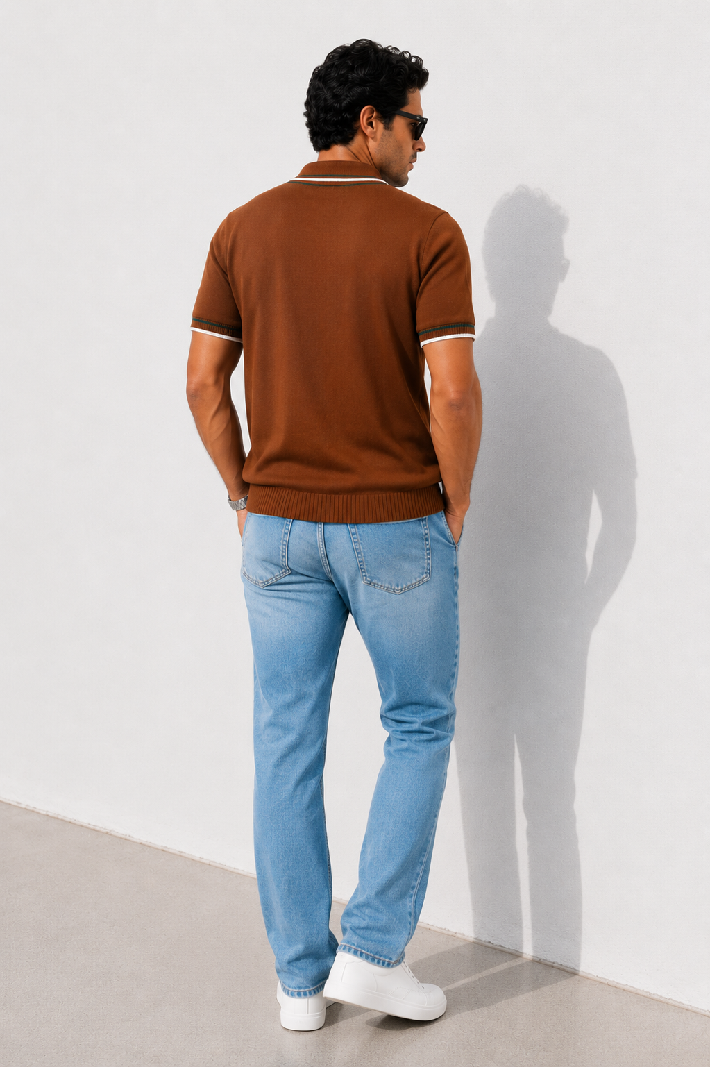 PREMIUM KNITTED BROWN POLO Reality