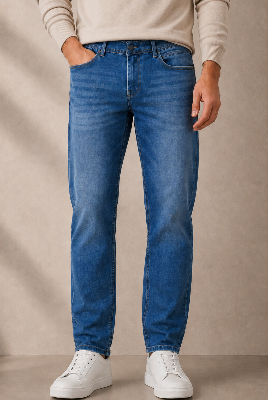 MEN BLUE STRAIGHT FIT DENIM Reality