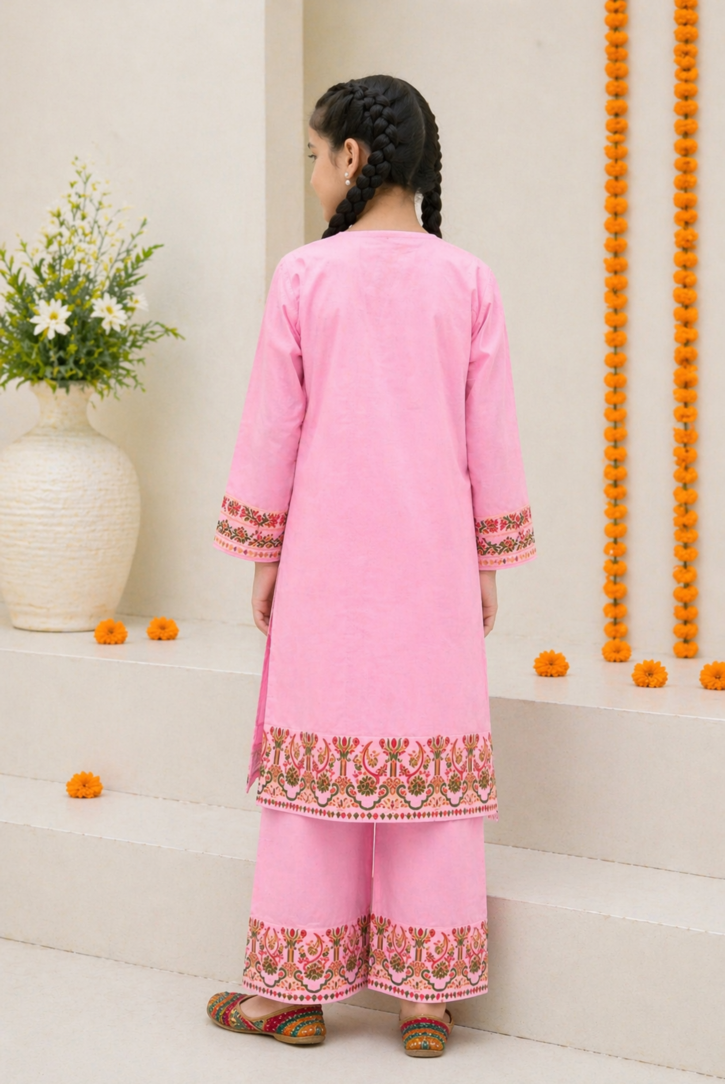 PINK BLOCK PRINTED SUIT Reality