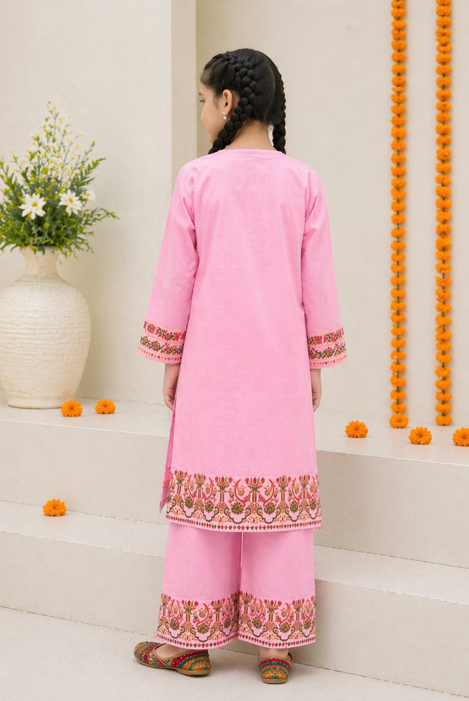 PINK BLOCK PRINTED SUIT Reality